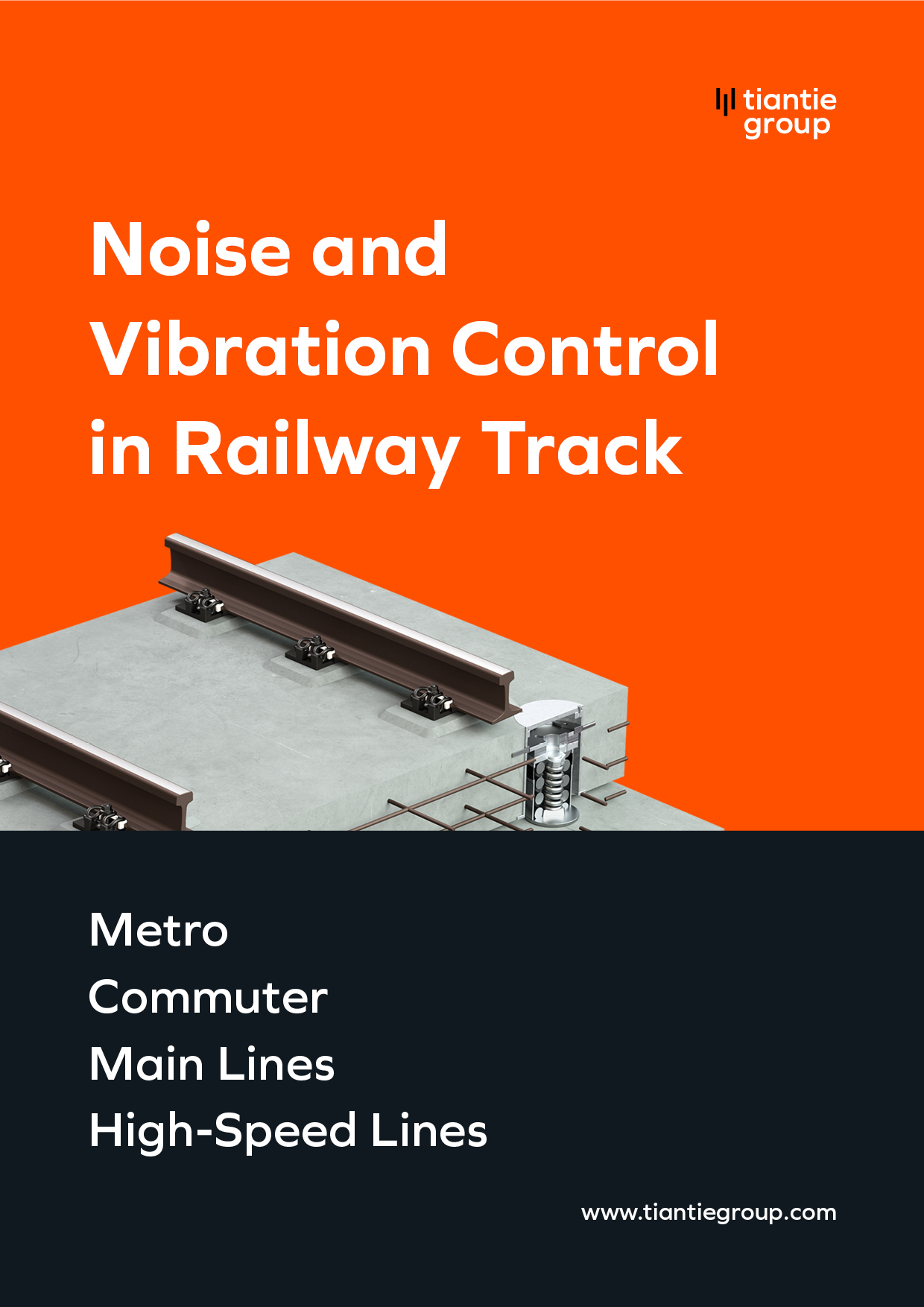 Zhejiang Tiantie Industry Co_Brochure_Noise-and-Vibration-Control-in-Railway-Track_Cover